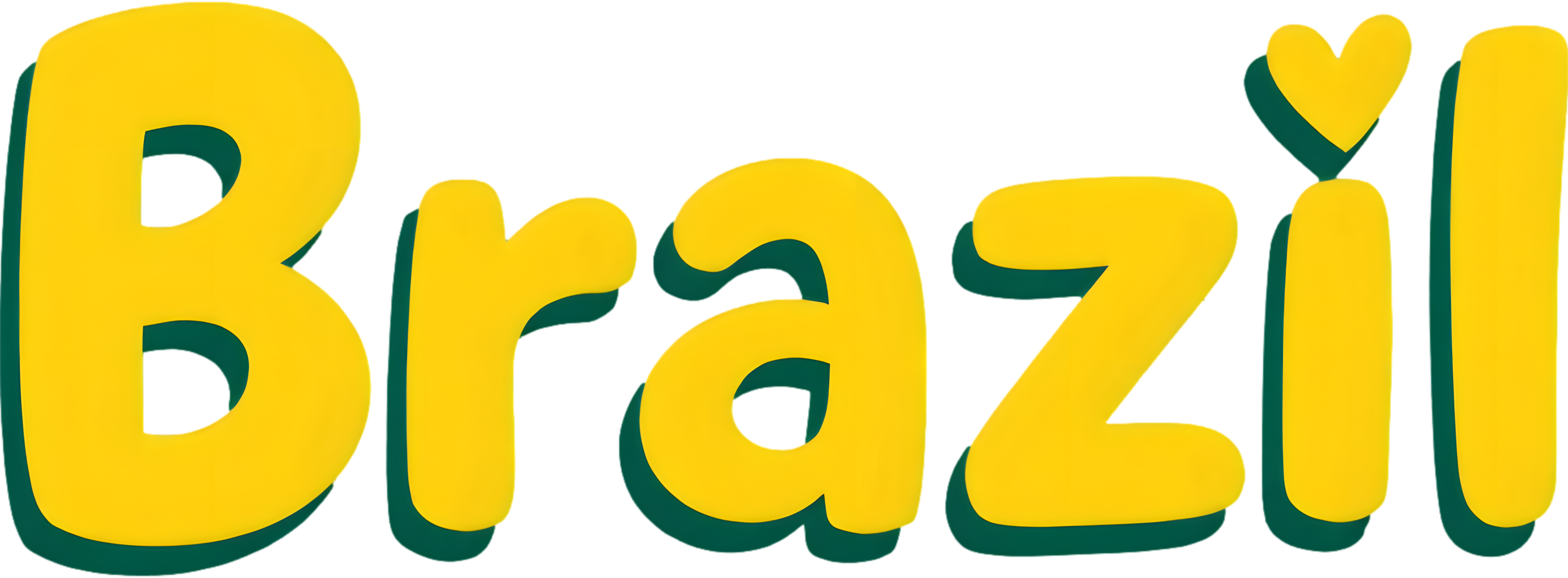 Brazil Graphic Design, Vibrant Yellow Text, Brazilian Pride Aesthetic